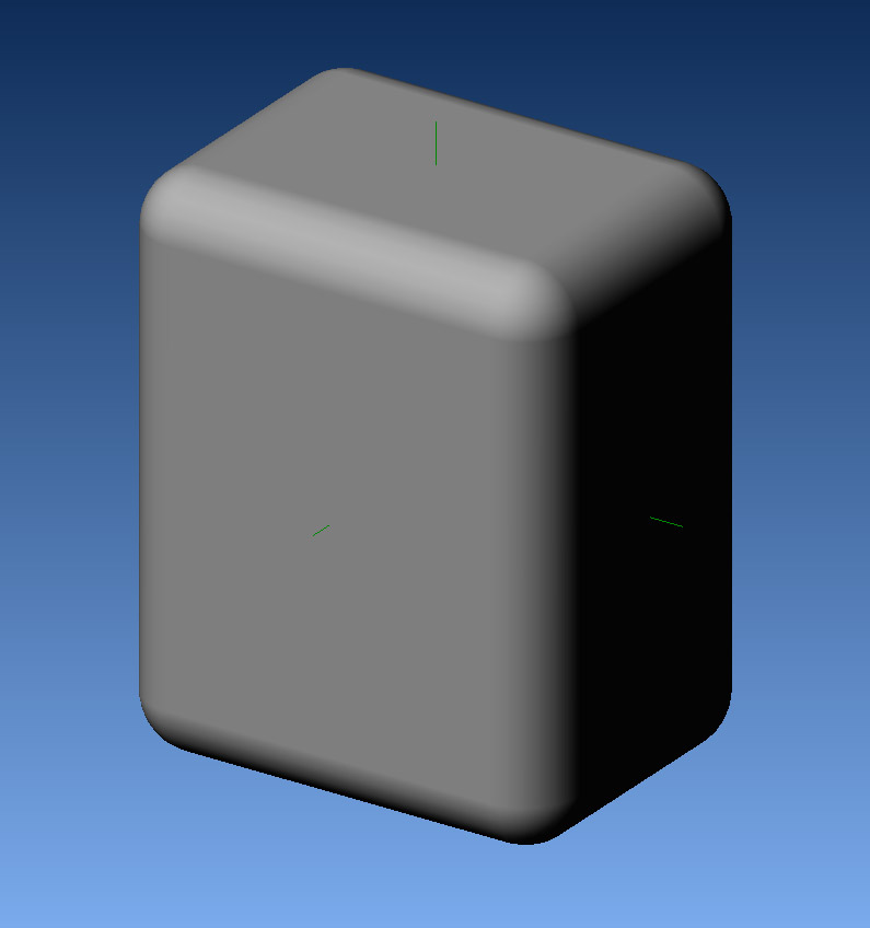 An example of a simple asymmetrical core