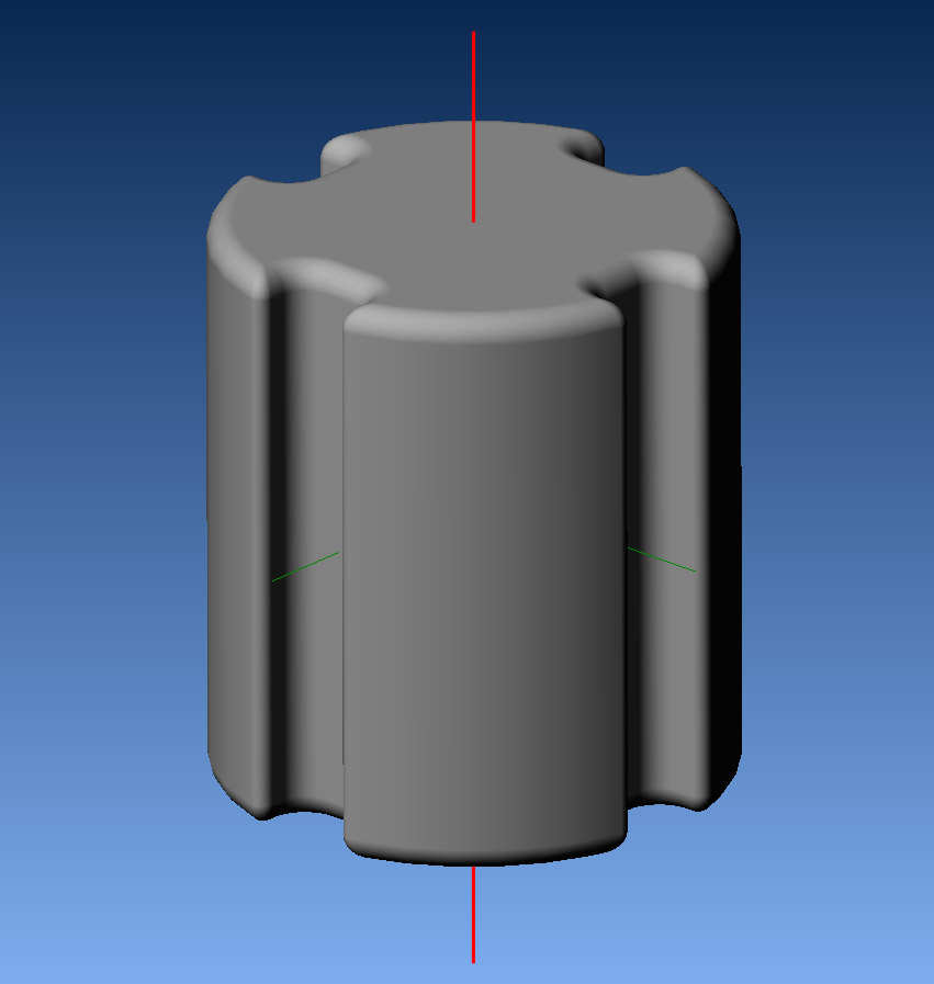 An example of a symmetrical core that does not have an axisymmetric geometry