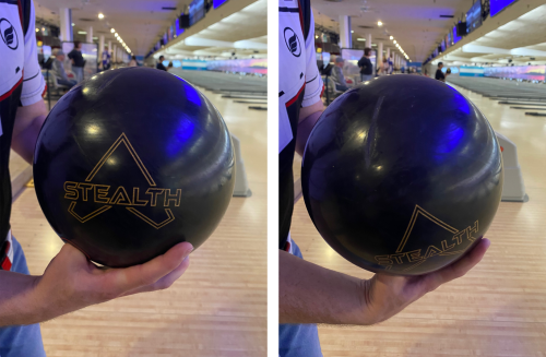 On 55, I flattened out my wrist to use a weaker hand position. On 56, I used a stronger wrist position and put my hand more underneath the ball. 